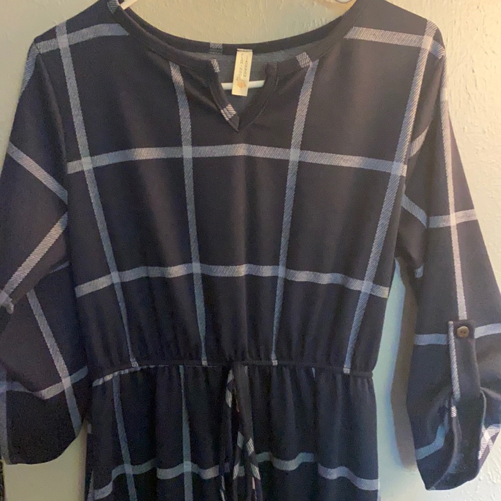 Fall Flannel Dress.